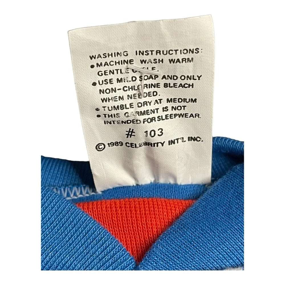 Vintage 1989 Baby Shirt 18M Lovespun Bear Red White Blue NWT Mervyn’s - Picture 4 of 5